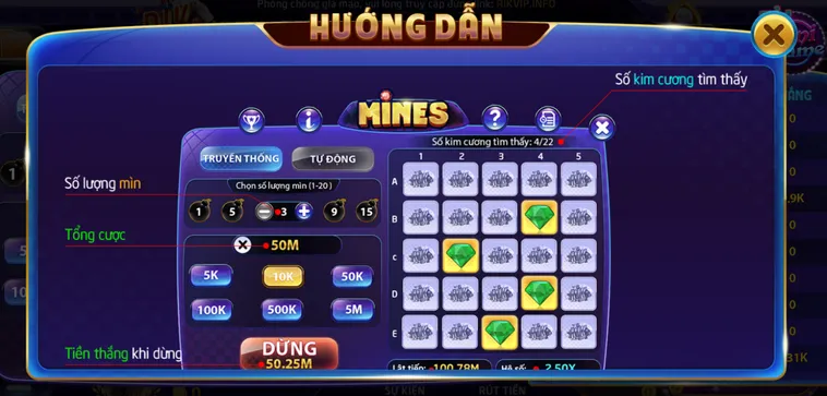 Khám Phá Siêu Phẩm Minigame Mines Tại RikVip Thắng Lớn Với Tỷ Lệ Thưởng Cao