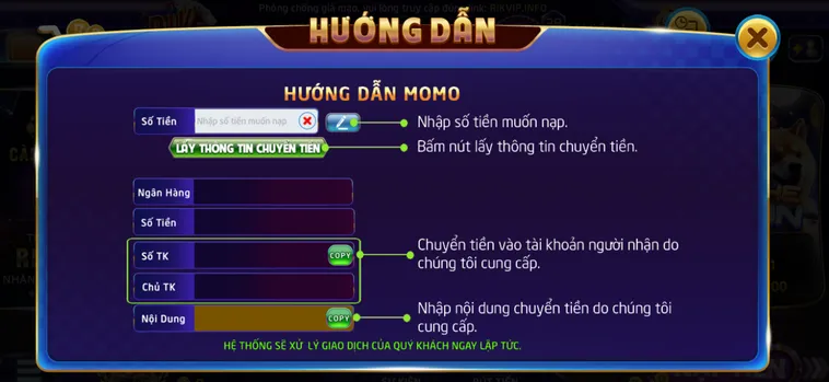 Nạp Tiền RikVip Qua Ví Điện Tử Siêu Tốc Nhận Ngay Ưu Đãi Cực Khủng Cho Tân Thủ