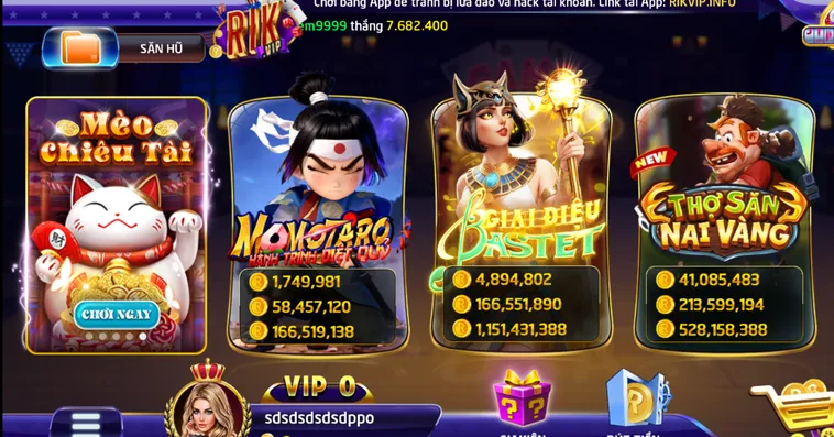 Nổ Hũ RikVip Sân Chơi Quay Số Đổi Thưởng Đẳng Cấp Nhất Năm Hai Không Hai Sáu
