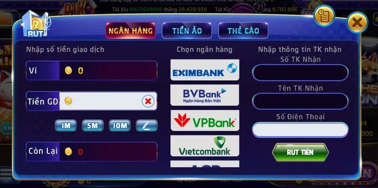 Rút Tiền RikVip Về T ài Khoản Ngân Hàng Siêu Tốc Đảm Bảo An Toàn Tuyệt Đối Cho Mọi Game Thủ